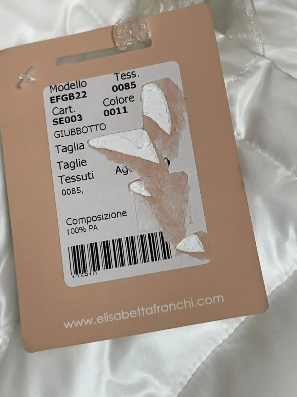 elisabetta franchi tag attached